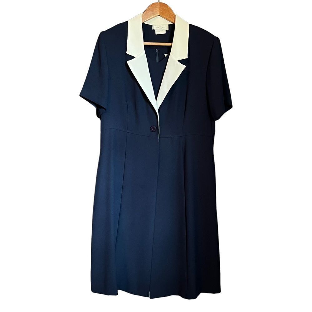 NWT! Nancy G vintage navy 2 piece dress and coat set